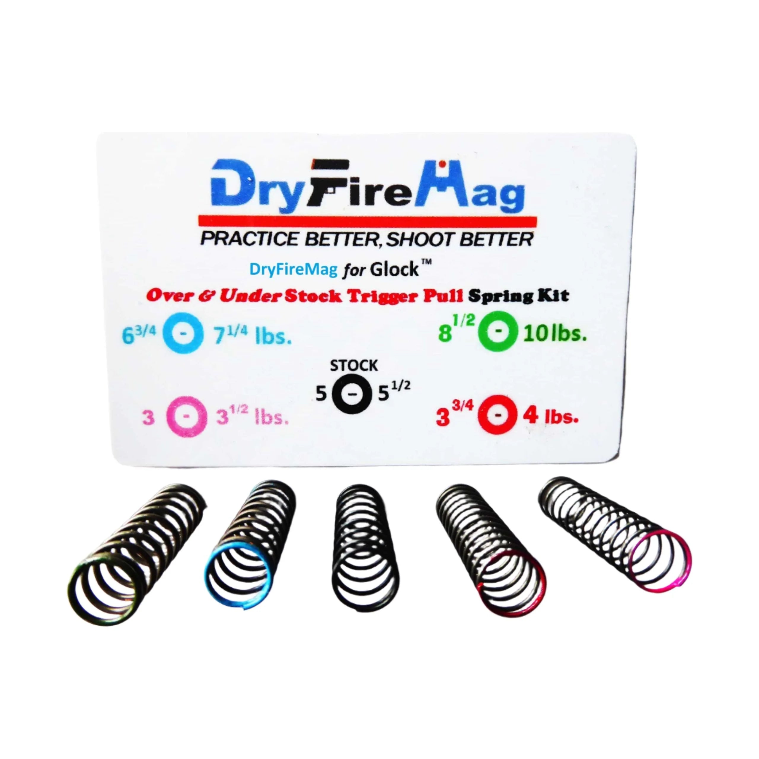 DryFireMag Spring Tuning Kit - Custom Weight for Glock, SIG P320, & S&W M&P