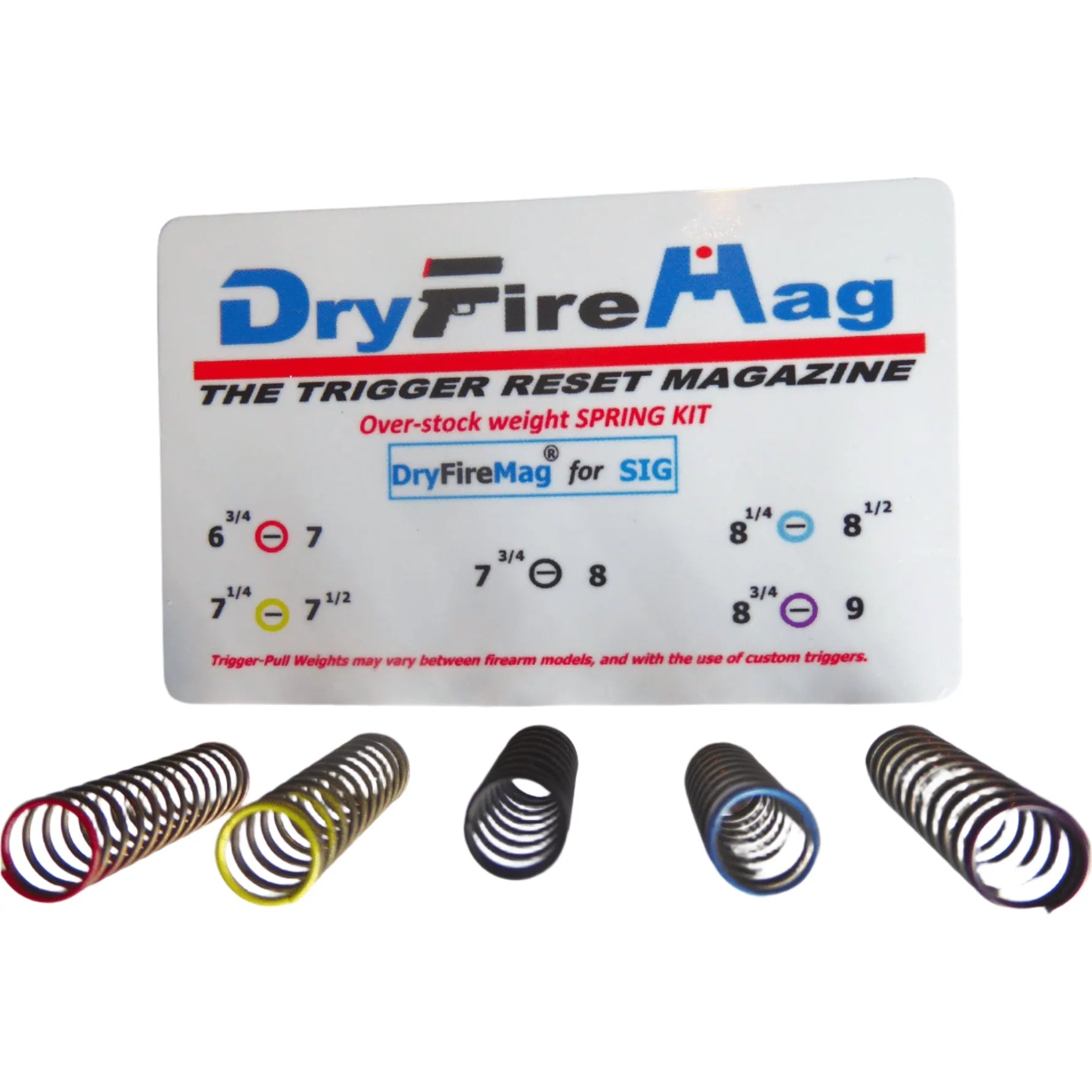 DryFireMag Spring Tuning Kit - Custom Weight for Glock, SIG P320, & S&W M&P